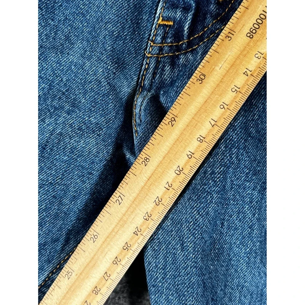 Levis 505 Regular Fit Straight Leg Jeans Mens 34x29 Medium Wash Blue Denim